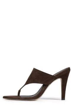AZULA -Jeffrey Campbell Store azula heeled sandal dv espresso suede 6 242131