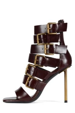 BUCKLED-IN -Jeffrey Campbell Store buckled in yyh brown bronze 6 513348