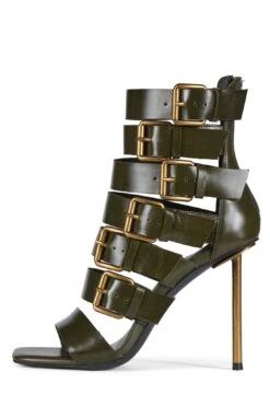 BUCKLED-IN -Jeffrey Campbell Store buckled in yyh olive bronze 6 367673