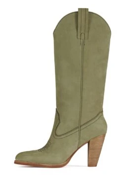 BULLSEYE -Jeffrey Campbell Store bullseye knee high boot yyh olive nubuck 6 966884