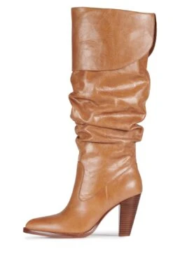 DOUBLOON -Jeffrey Campbell Store doubloon knee high boot yyh tan 6 523592