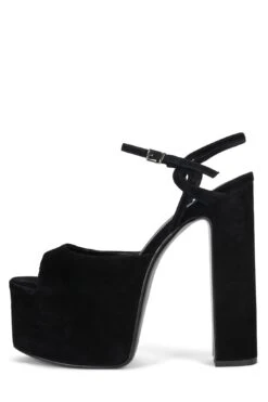 EVER-LAST -Jeffrey Campbell Store ever last platform sandal st black suede 6 852788