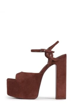 EVER-LAST -Jeffrey Campbell Store ever last platform sandal st dusty red suede 6 402135