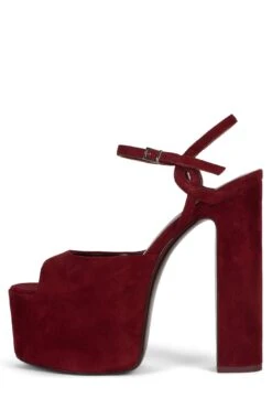 EVER-LAST -Jeffrey Campbell Store ever last platform sandal st wine suede 6 115136