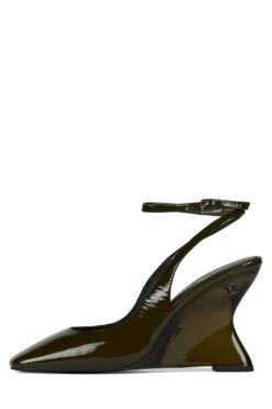 FAVRILE -Jeffrey Campbell Store favrile yyh olive patent combo 6 146524