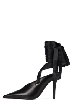 GRATEAU -Jeffrey Campbell Store grateau heeled mule dv black 6 671337