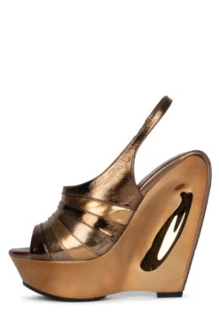 HYPERSPEED -Jeffrey Campbell Store hyperspeed platform sandal dv bronze combo 6 659831