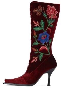 JOYEUX -Jeffrey Campbell Store joyeux dv wine velvet floral multi 6 303951