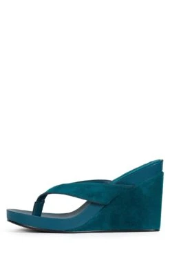 LIEZEL -Jeffrey Campbell Store liezel dv dusty turquoise suede combo 6 832273