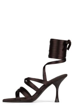 OBSESSED -Jeffrey Campbell Store obsessed dv chocolate satin 6 611751