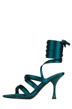 OBSESSED -Jeffrey Campbell Store obsessed dv turquoise satin 6 783845