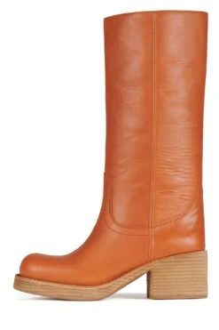 REFLECT -Jeffrey Campbell Store reflect mid calf boot yyh tan 6 179288