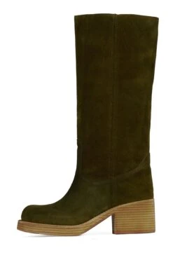 REFLECT-TN -Jeffrey Campbell Store reflect tn knee high boot yyh khaki suede 6 675014