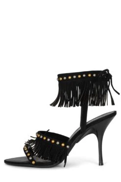 SAIGE-ST -Jeffrey Campbell Store saige st heeled sandal st black suede multi 6 626068