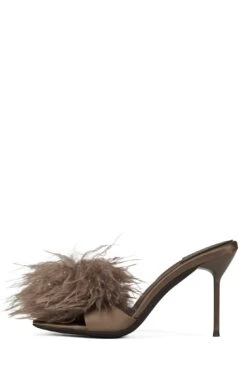 SHOPAHOLIC -Jeffrey Campbell Store shopaholic yyh taupe satin combo 6 997605