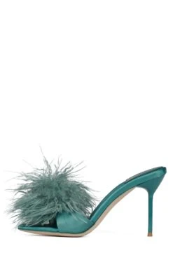 SHOPAHOLIC -Jeffrey Campbell Store shopaholic yyh teal satin combo 6 949980