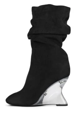 VANIA -Jeffrey Campbell Store vania knee high boot yyh black suede combo 6 311296